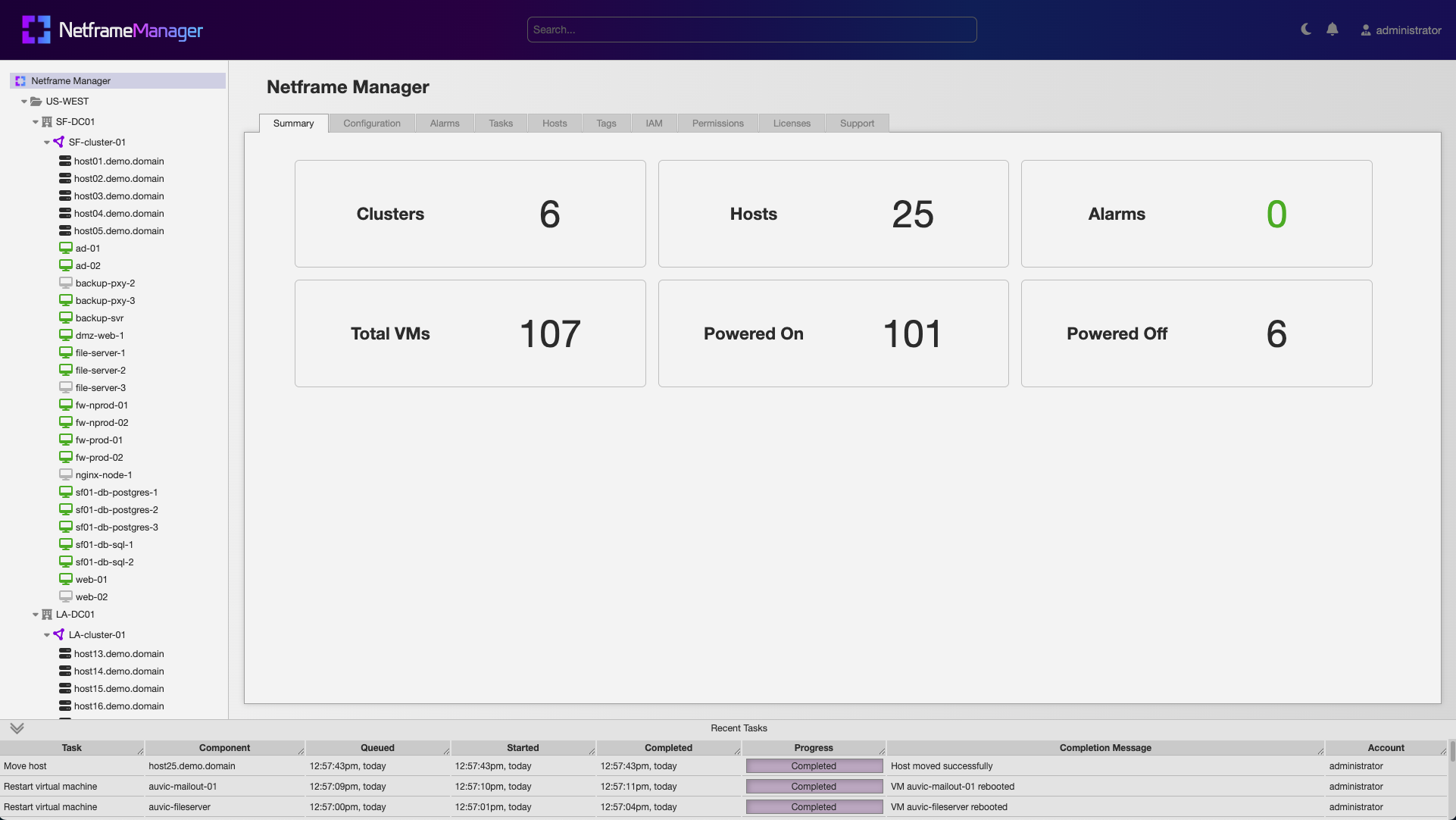 Netframe interface